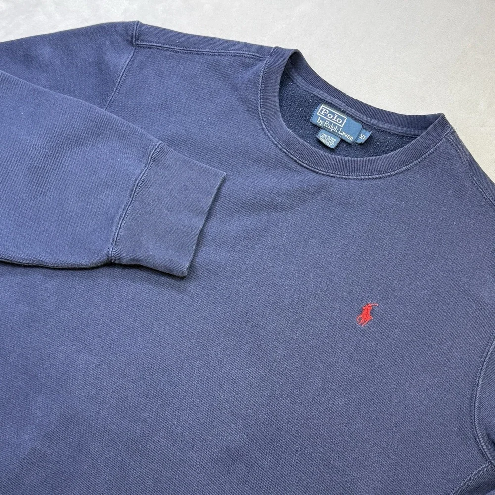 Polo‎ Ralph Lauren Sweatshirt XL Navy Crewneck Pony Logo Pullover